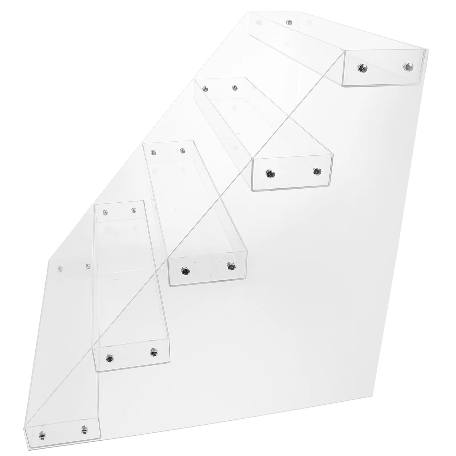 

Multi-Tier Acrylic Beverage Display Rack Clear Storage Shelf for Counter Top Organization Space-Saving Drink and Food Display