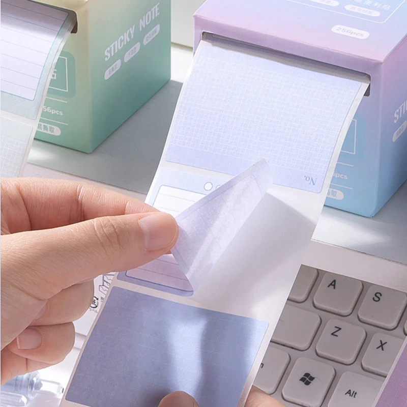 256 pcs/box Pull-type Post-It Note Paper Students Fully Adhesive Index Label Stickers Notes School Office Supplies Stationery