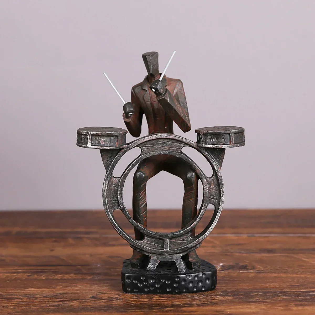 Industrial Style Figurines Band Musician Ornament Neo Modern Decoration Home Decorative Articles Hotel Club Furnishing