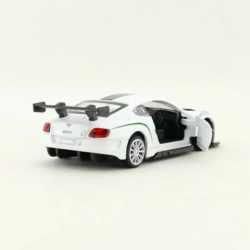 1/43 Bentley Continental GT3 Diecast Metal Toy Miniature Model Car Pull Back Doors Openable Collection Gift for Boy Match Box