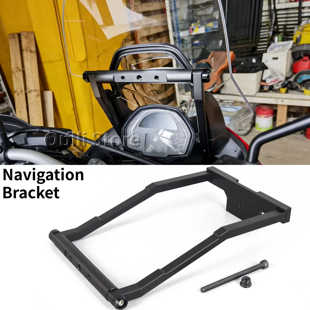 

For Tiger Sport 660 2022-2025 Motorcycle Accessories GPS Smart Phone Holder Navigation Plate Bracket Adapter Windshield Stand