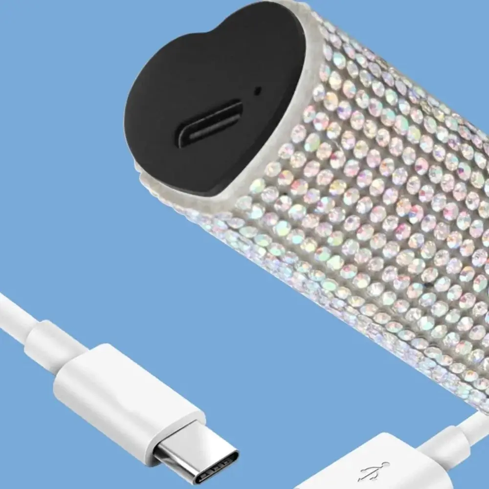 럭셔리 USB 네일 드라이어 기계, 반짝이는 핸드 헬드 UV LED 네일 램프, 모조 다이아몬드, 효율적인 경화 미니 손전등 펜, 가짜 손톱