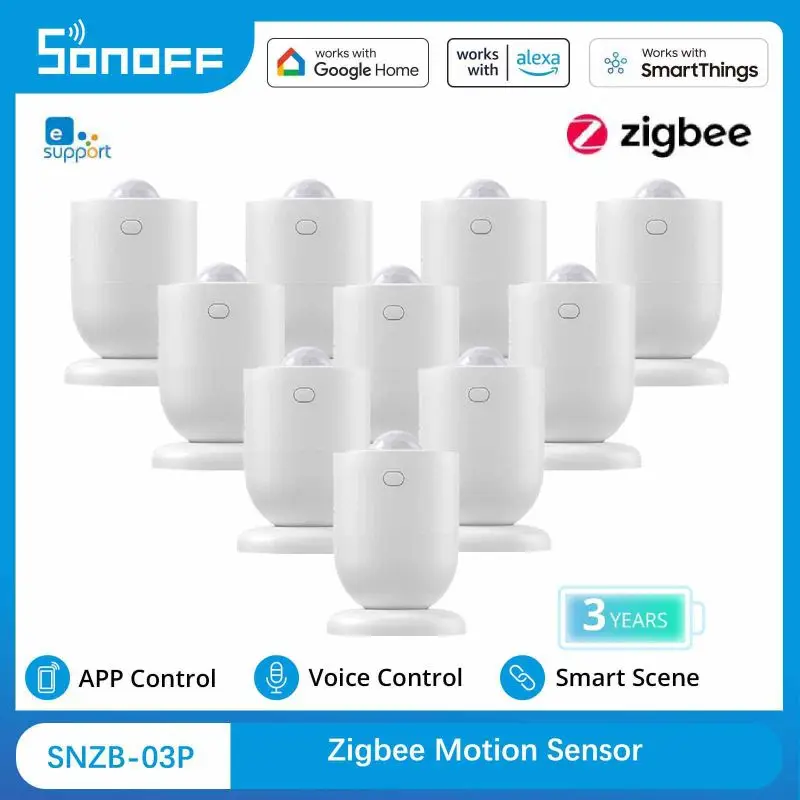 SONOFF Zigbee 3.0 Motion Sensor SNZB-03P Wireless Detector Smart Human Movement Sensor Faster Detection Local eWeLink APP