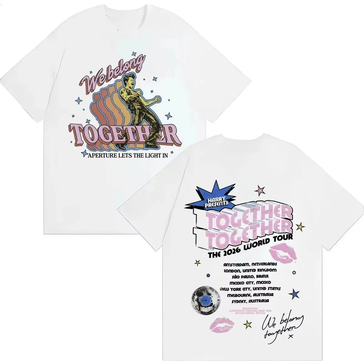 2026 Harry Styles Kiss All The Time Disco Occasionally Print Unisex Gothic Y2K Loose Pure Cotton Streetwear Summer T-shirt