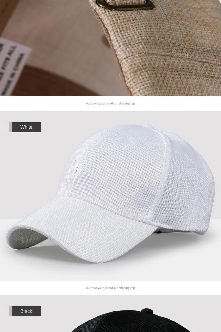 Overs ize xxl Faux Leinen Männer Frauen Baseball kappe atmungsaktiv gewebte große Papa Hut strukturierte Sport kappe für großen Kopf 56-59cm 60-65cm – Detail 11