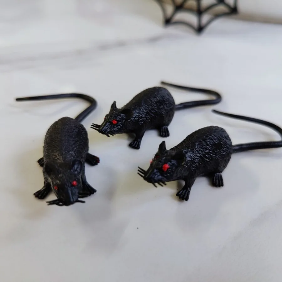20/10pcs Halloween scary props, Realistic Mini Plastic Mice, Simulated Terror Mouse Figurines for Prank Joke, Plastic Figurines