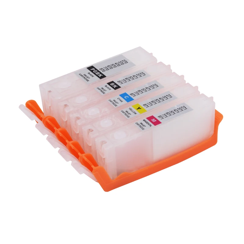 Imagem -04 - Kmcyinks-kits de Recarga de Tinta para Canon Cartucho Recarregável Pgi570 Mg5751 Mg5752 Mg5753 Mg6850 Mg6851 Tinta Corante 500ml