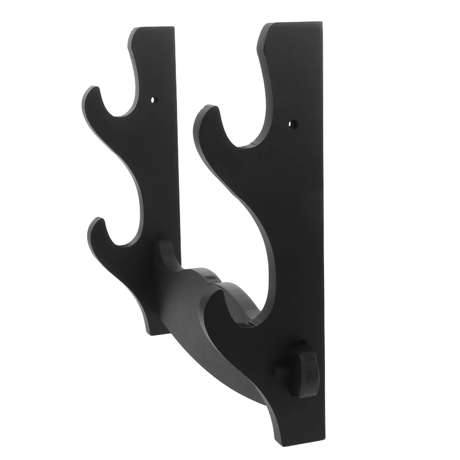 Wooden Flute Rack Double Tier Wall Mounted Display Holder Stand for Flute Sword Scabbard Collections Musical Instrument Display