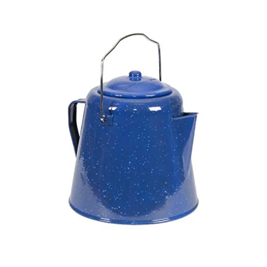 

Эмалированный кофейник на 20 чашек, 10348, синий, 9.25" Д x 9.25" Ш x 9.5" В