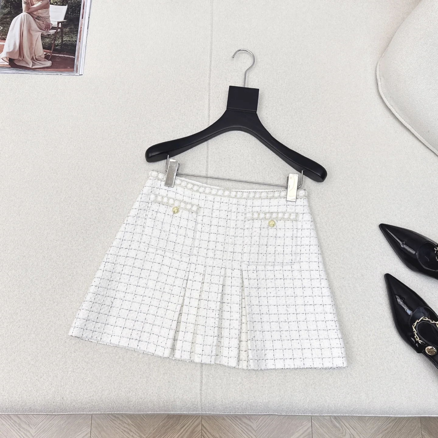 

25Ss autumn and winter's latest luxury and versatile weave a series of short skirt checks