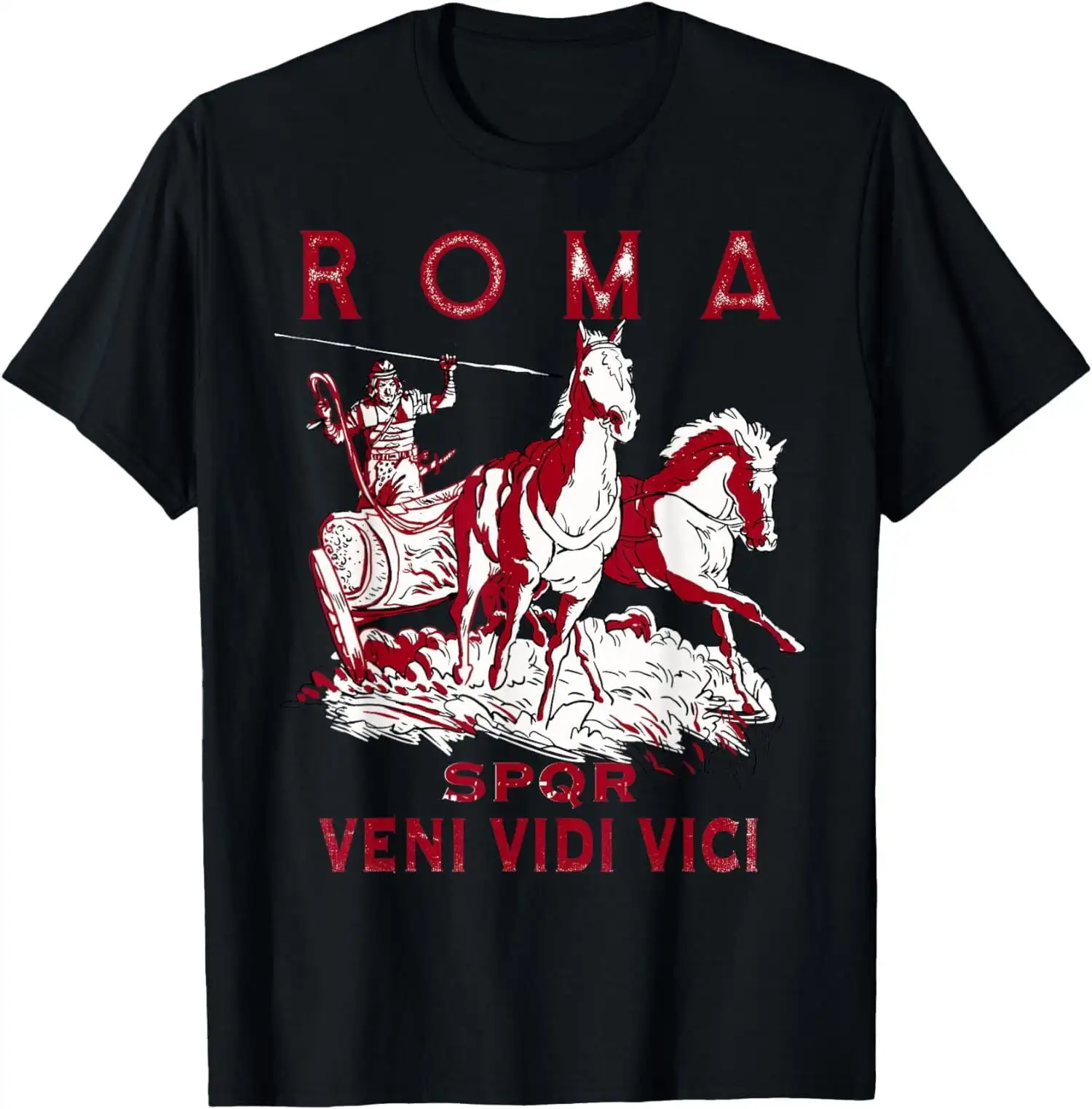 VENI VIDI VICI SPQR Древнеримская Италия Праздничная футболка 100% хлопок с круглым вырезом и коротким рукавом Летняя повседневная мужская футболка Уличная одежда