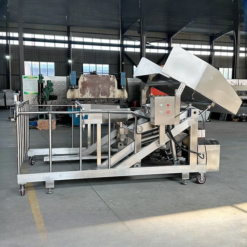 

Plastic Bucket Unloading Machine Heavy-duty Automatic Lifting and Tilting Machine for Food Factories Pickle Processing Plants