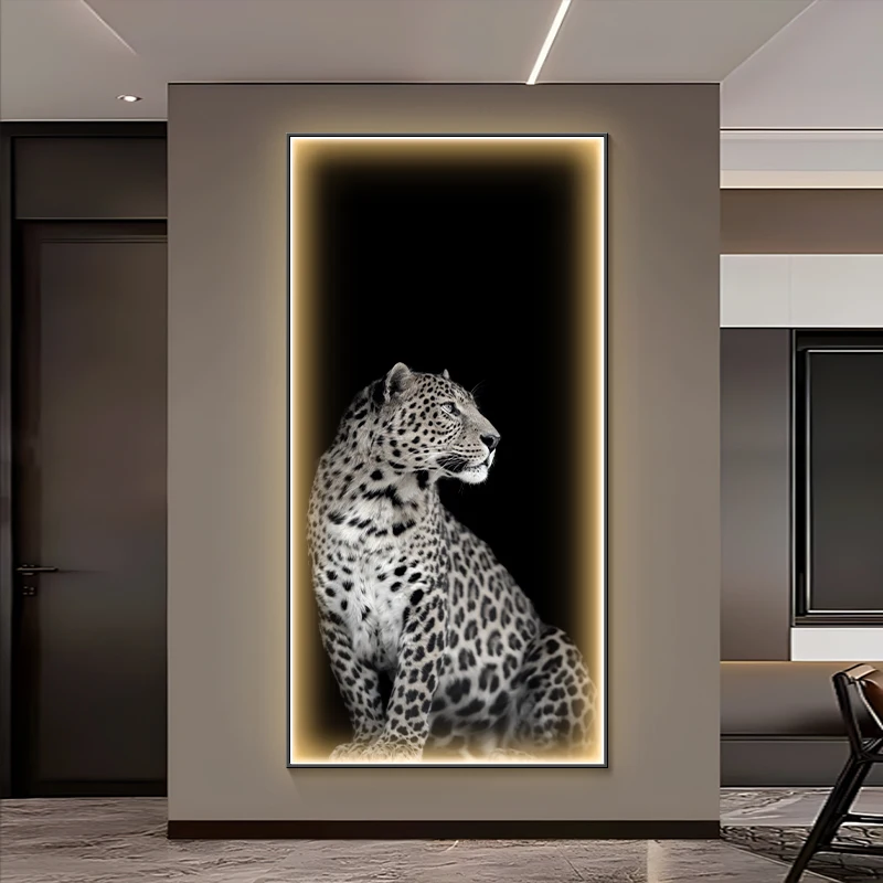 Entrance Foyer Decoration Painting High-end Feeling Corridor Hanging Painting Vertical Version Atmospheric Wall Lamp Painting