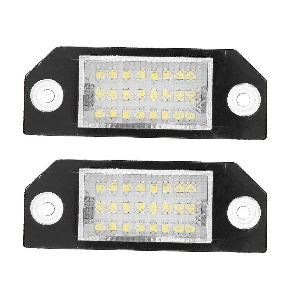 2Pcs White LED License Plate Light Canbus Error Free For Ford Focus MK2 C-MAX 2003-2008 12V Auto Accessories Rear Number Plate