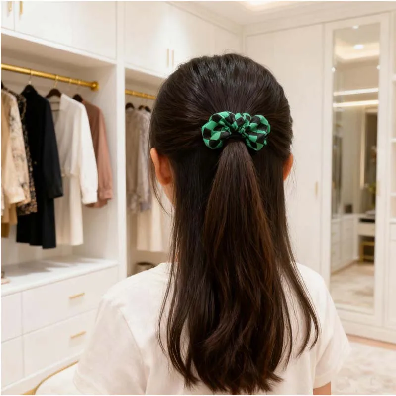 2025Anime  Kochou Shinobu Cosplay Large Intestine Hair Ring New Head Rope French ins Style Girls Accessories Holiday Gifts