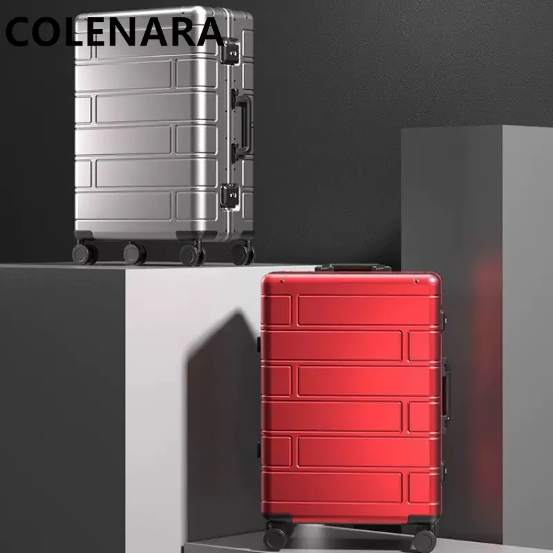 

COLENARA 20 Inch boarding Box Universal Carry-on Travel Luggage Cabin 24"28 Inch All Aluminum Magnesium Alloy Suitcase