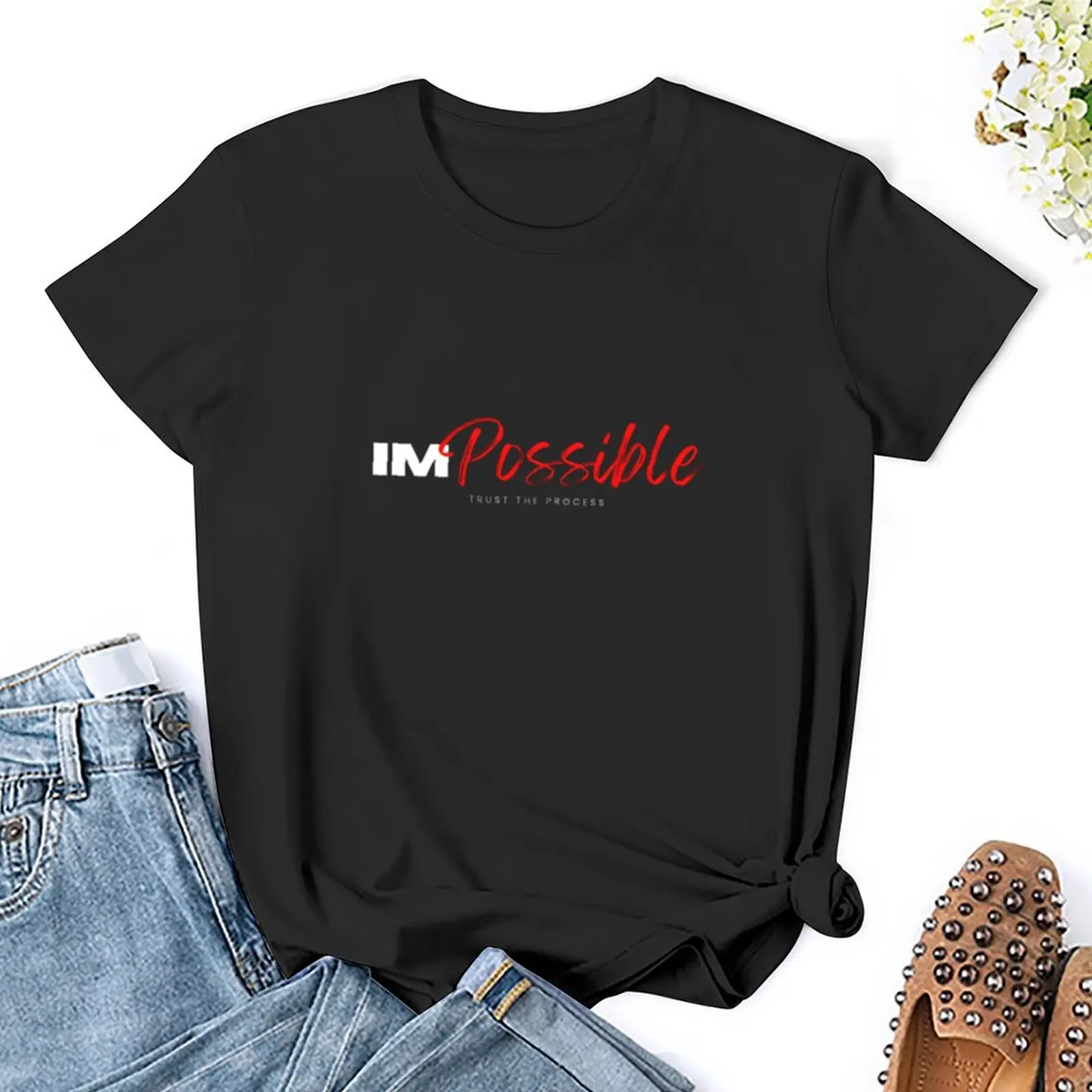 I am Possible - Trust The Process T-Shirt letni top damski Odzież damska Letnie bluzki damskie 2024