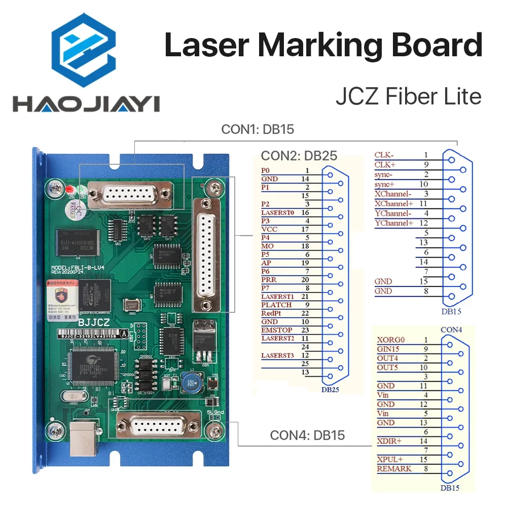 เครื่องทำเครื่องหมายด้วยเลเซอร์ bjjcz เครื่องควบคุมการ์ด JCZ-LMCV4แบบดั้งเดิมสำหรับเครื่องทำเครื่องหมาย1064nm ไฟเบอร์ IPG Raycus MAX