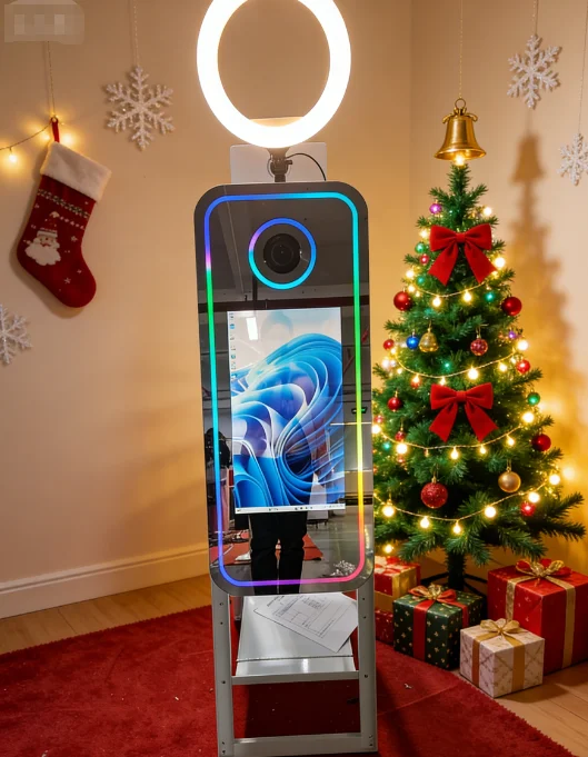 Magic Mirror Photo Booth Machine Compatible Photobooth Touch Screen Selfie Photo Booth Mirror Selfie Station Photo Booth