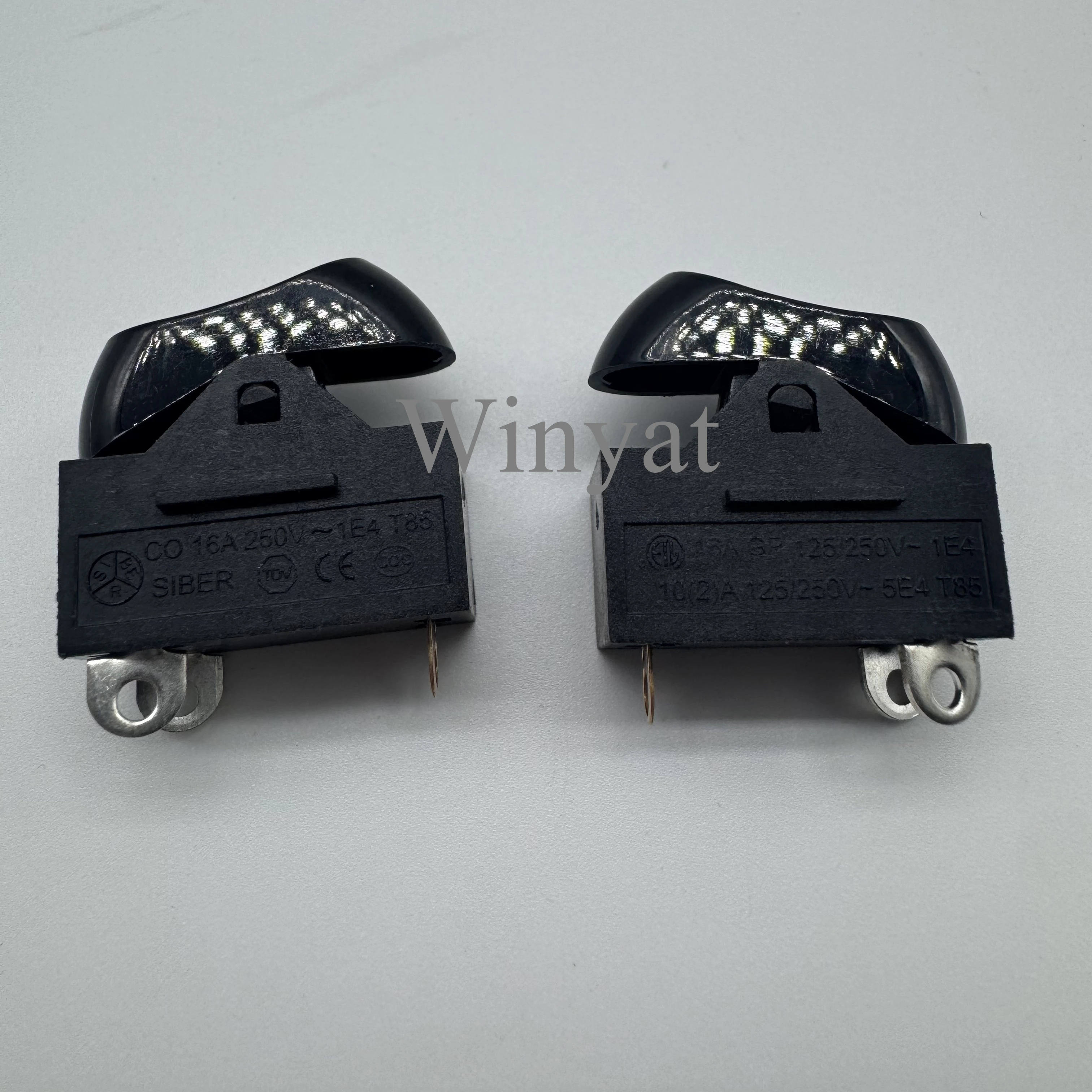 2pcs Thickened Silver Contact 3-pin 3-position Salon Special Air Duct Switches SIBER CO Hair Dryer Switch 16A Black