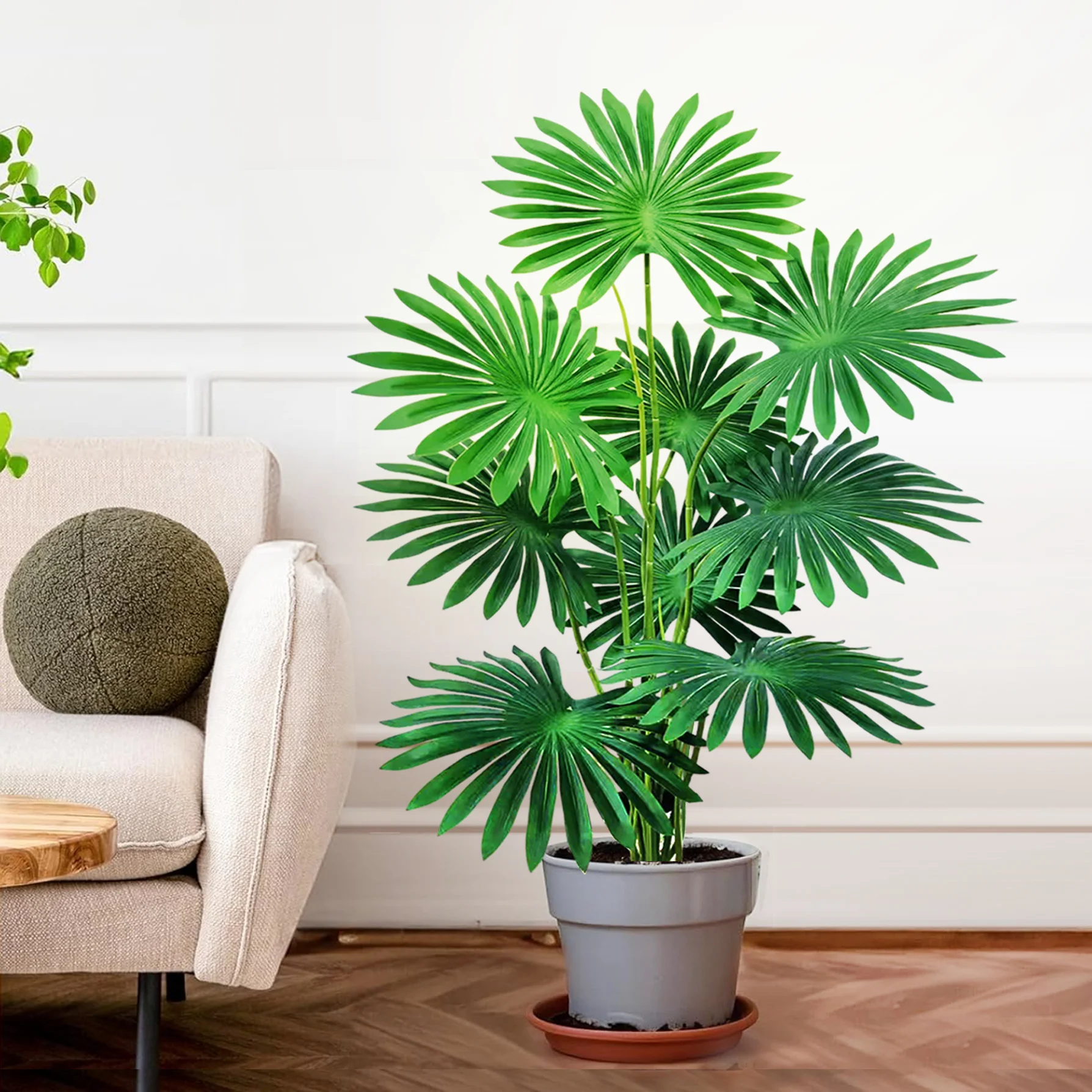 55-105cm/41.33in Artificial fan leaf tropical plant large fake palm office home holiday decoration