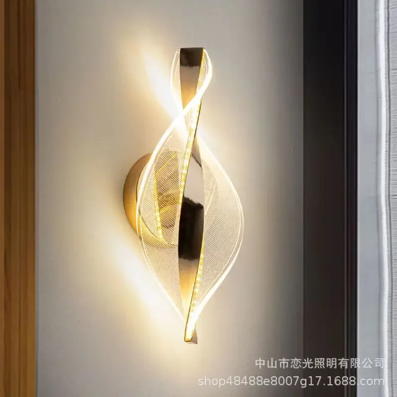 Modern minimalist hotel living room TV background wall light art B&B bedroom chandelier