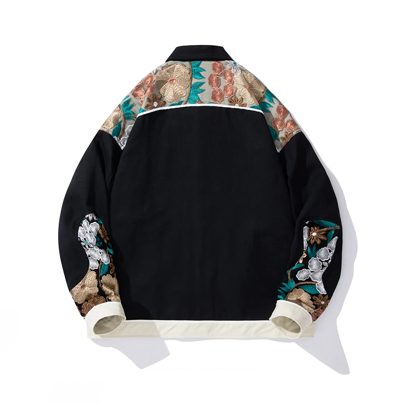 Men\'s 2022 New Denim Jacket Versatile Casual Fashion Four Seasones Chinese Style Embroidery Pockets Coats Jacket Men Women