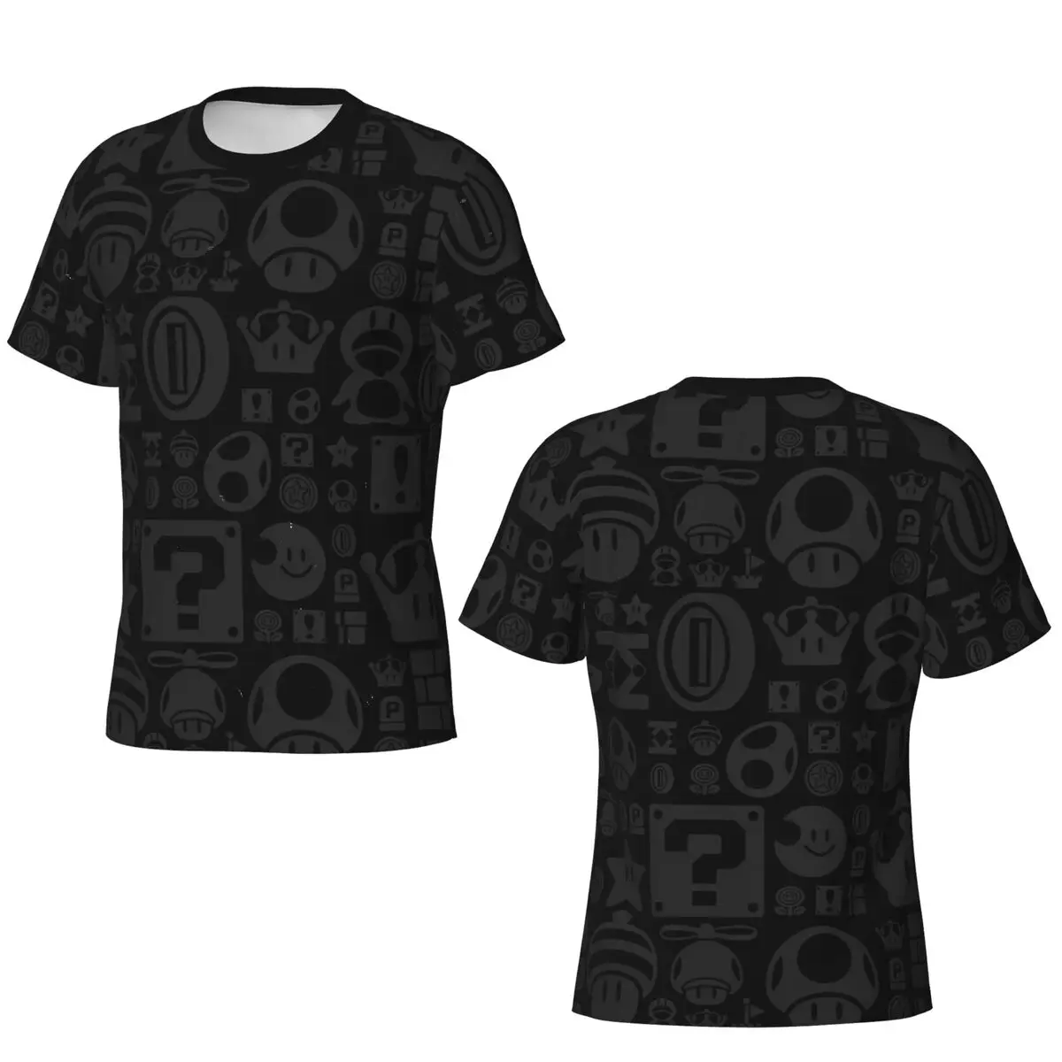 

Novelty Mario T-Shirt Men Women's Round Neck Polyester T Shirts Short Sleeve Tees Printed Tops