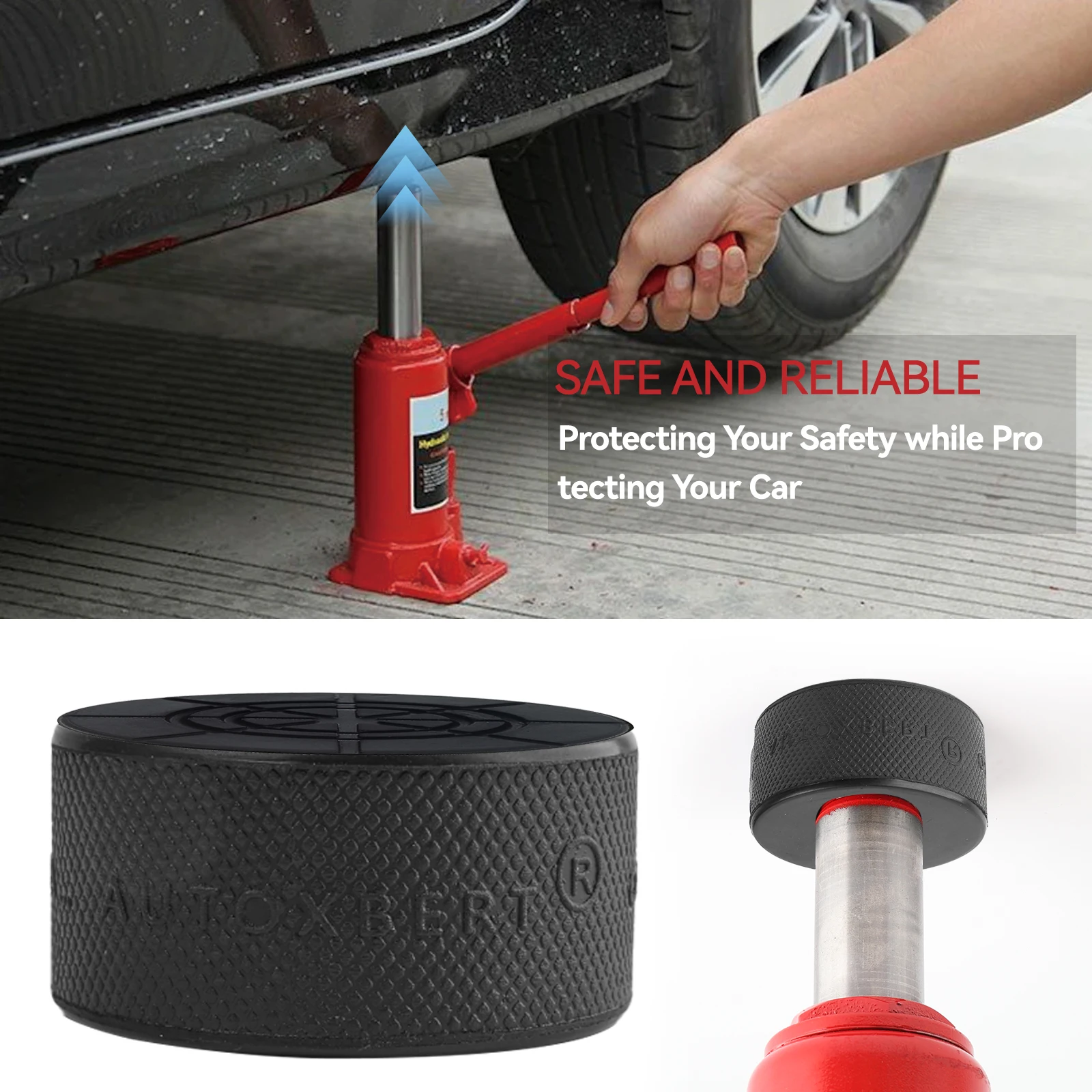 Universal Bottle Jack Rubber Pad Anti-slip Adapter Support Block Car Lift Tool For 10 T Bottle Jacks Jacking Points Repair 37mm