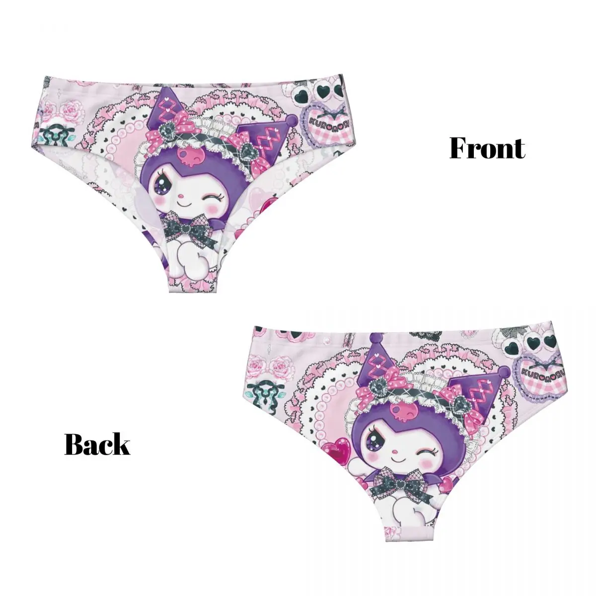 Женские трусики Kuromi с героями мультфильмов Kawaii на заказ, женское дышащее горячее нижнее белье, трусы