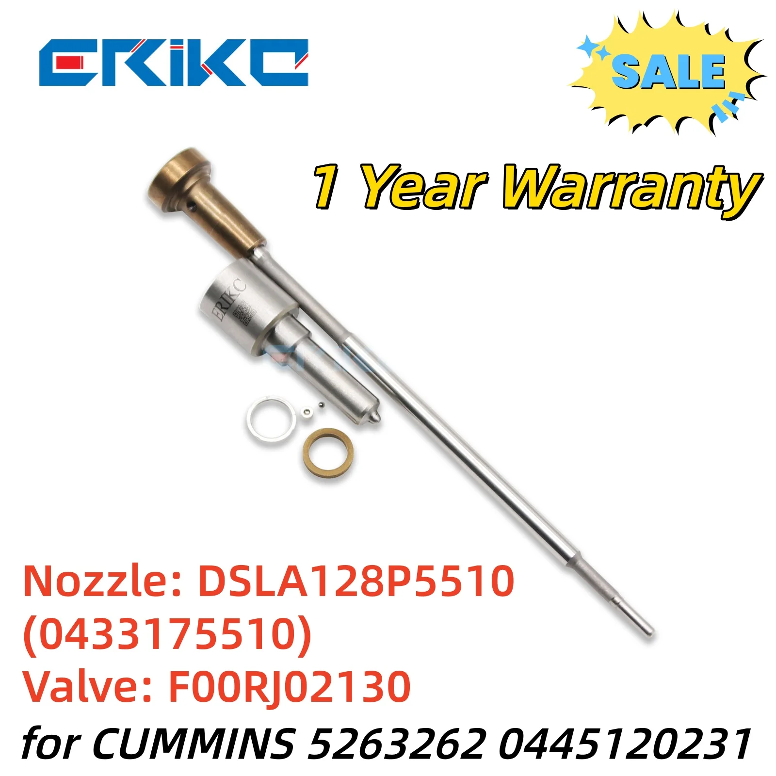 

Common Rail Diesel Injector Repair Kits Nozzle DSLA128P5510 0433175510 Valve F00rj02130 for HYUNDAI CUMMINS 5263262 0445120231