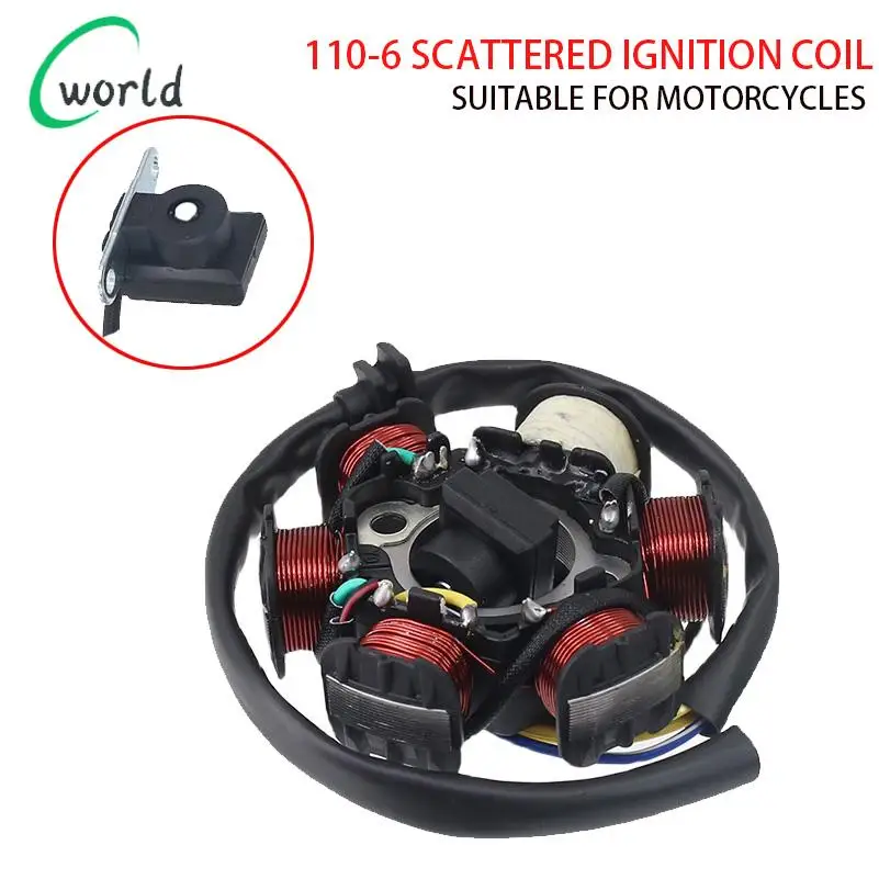 

1pcs 6 Poles Coil Pole Magneto Flywheel Stator for 50cc 70cc 90cc 110cc 125cc PIT Quad Dirt Bike ATV Buggy