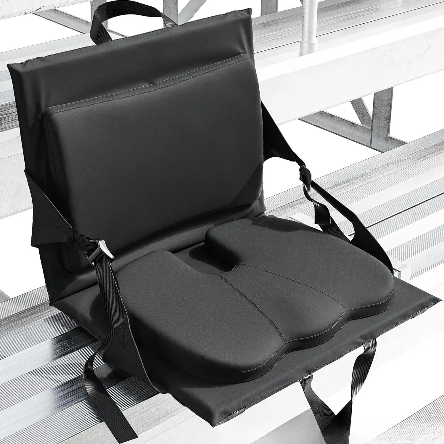 Stadium Seats with Back Support Adjustable Memory Cotton Bleach Chair Folds