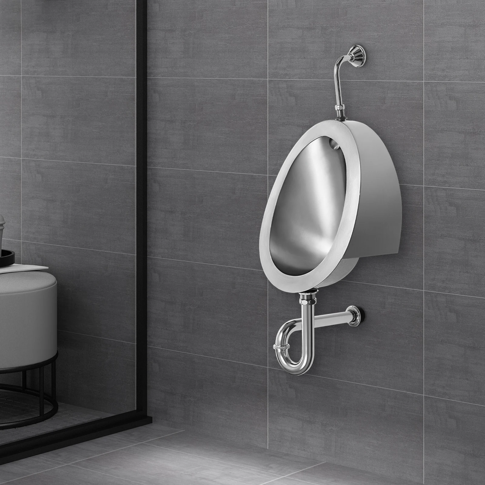 مبولة بمستشعر التدفق التلقائي للرجال | الرجال الفولاذ المقاوم للصدأ | فاصل البول للمرحاض المثبت على الحائط #3