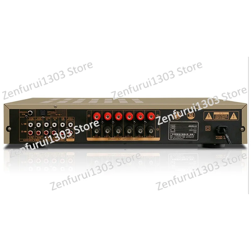 Power amplifier Home 5.1 channel Bluetooth power amplifier Support fiber coaxial audio input Living room home video