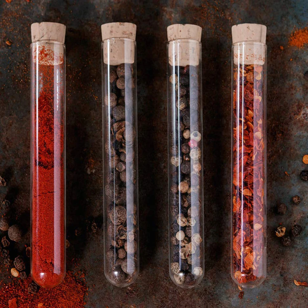 

10 Pcs Round Bottom Glass Test Tubes High Transparency Heat Resistant Borosilicate Lab Chemical Analysis Scientific Vials Tubes