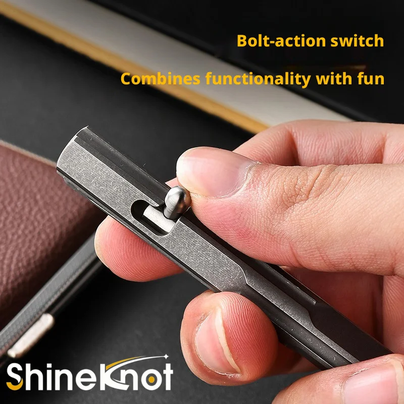 SHINEKNOT Titanium Alloy Tactical Pen Camping Self-Defense Pen Multifunctional Self-Defense Pen Outdoor Portable Signature Pen