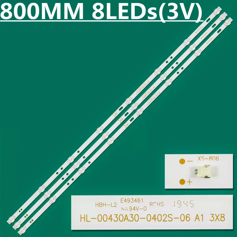 LED Backlight Strip HL-00430A30-0402S-01 A3 3080543Z10DTZ001 HTV-LED43FHD100T2 SW-LED43UA400 SST-4350B Telefox 43TFH4300