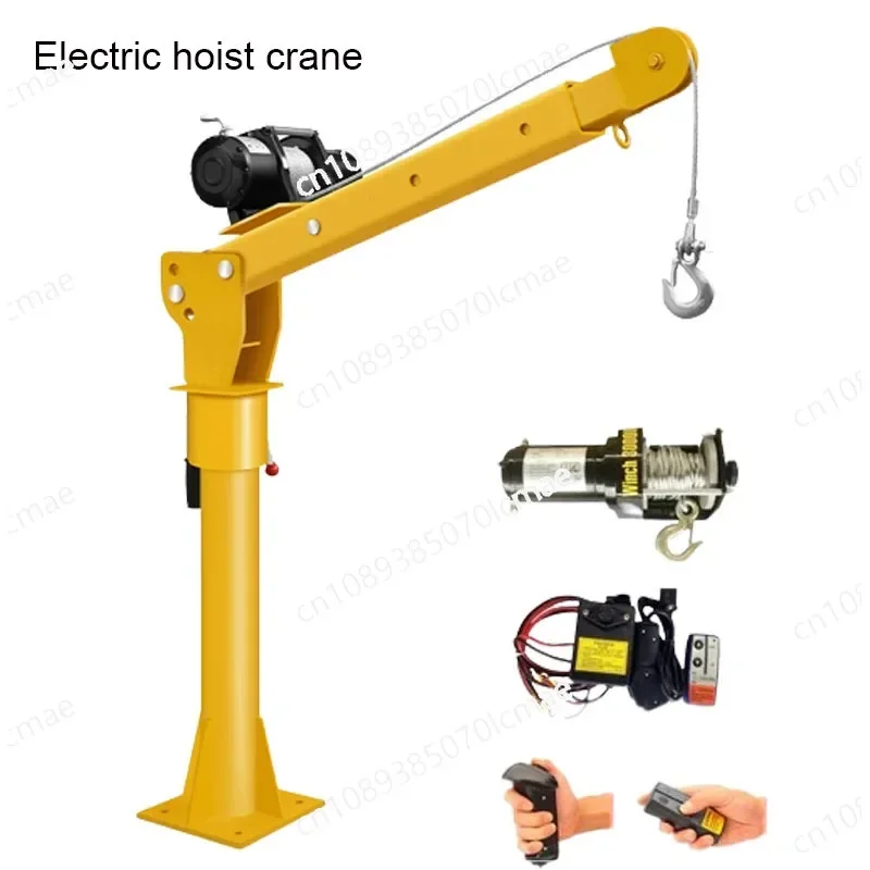 Car Mounted Crane 500kg Household Electric Hoist Cantilever Crane Small  Truck Self-Provided Truck-Mounted Crane