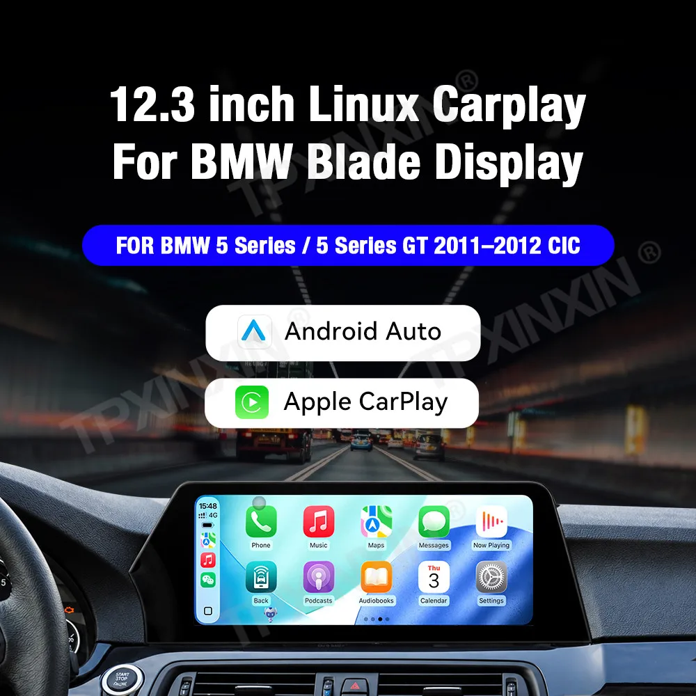 Blade Screen Linux System Radio For BMW 5 Series GT F07 2011 2012 Wireless CarPlay Android Auto GPS Navigation Multimedia Player