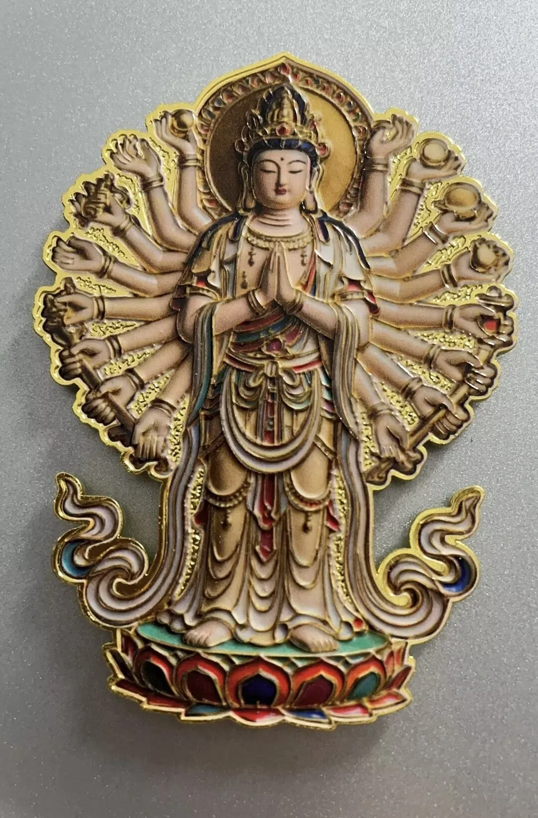 Thousand-Hand Guanyin, China 3D Metal Fridge Magnets Tourism Souvenirs Refrigerator Magnetic Stickers Gift