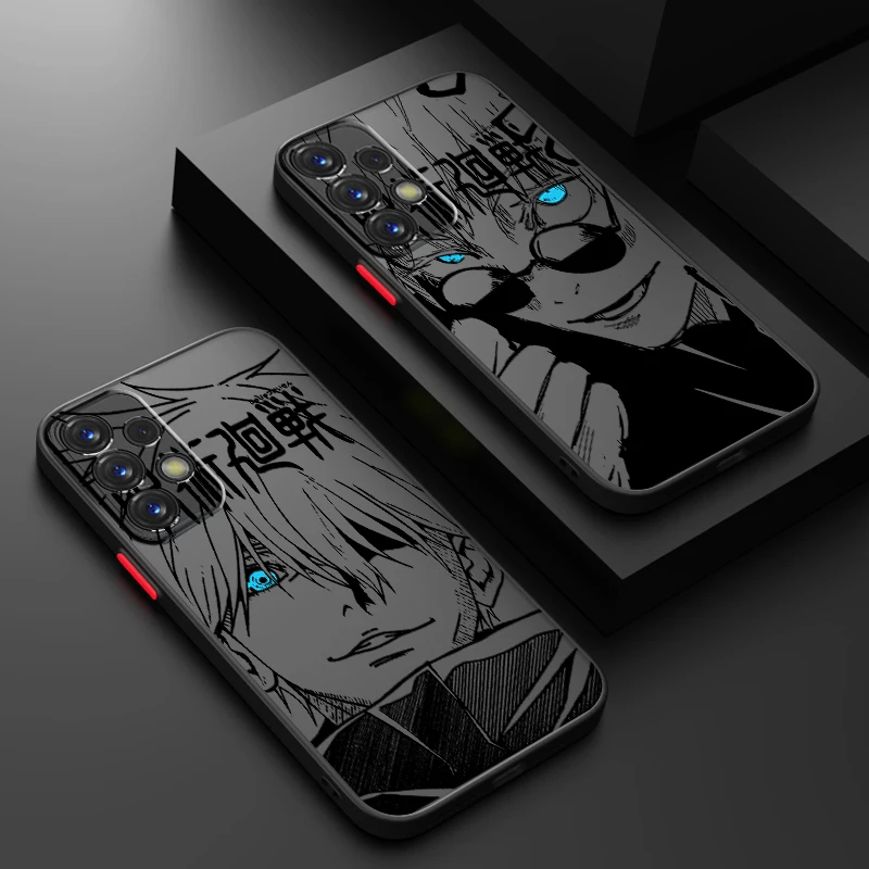 Satoru G-Gojo J-Jujutsu Kaisen Frosted Translucent For Samsung Note 20 A35 A03 A54 A31 A22 A34 A14 A24 A04 A55 5G Back