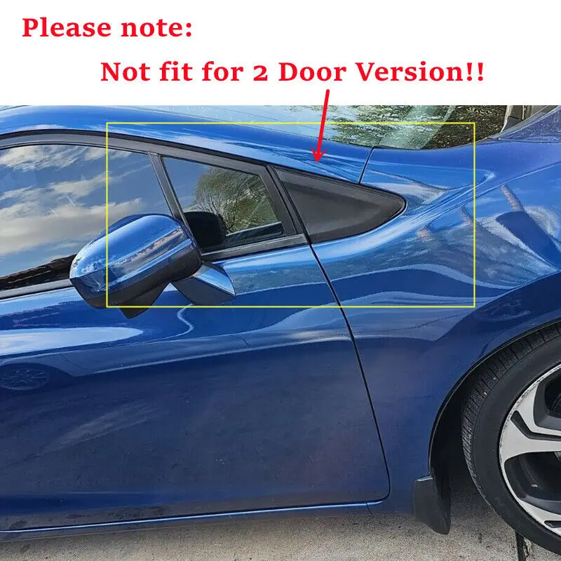 For Honda Civic Sedan 2006-2015 ABS Plastic Front Rear Window Quarter Louver Cover Side Vent Trim Car Adhesive Accessories view 4