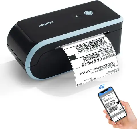 Bluetooth Thermal Label Printer, Wireless Shipping Label Printer with Built-in Paper Tray, Compatible with iOS, Android, Windows, Mac, Chromebook, for Etsy, Shopify, USPS