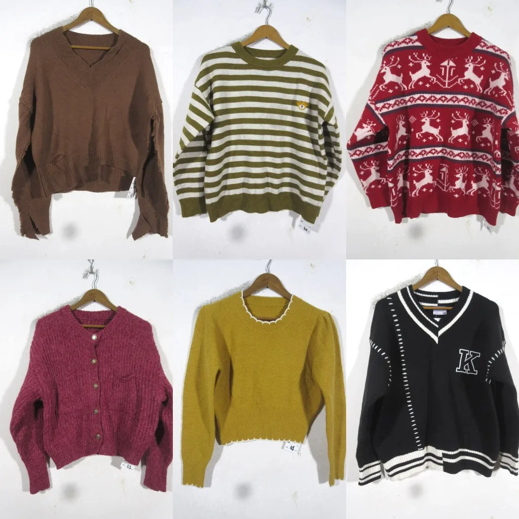 

Vintage Cartoon Embroidery Knitted Cardigan Sweater Crew Ne Long Sve Warm Autumn Winter Women's Faion Commute Sle