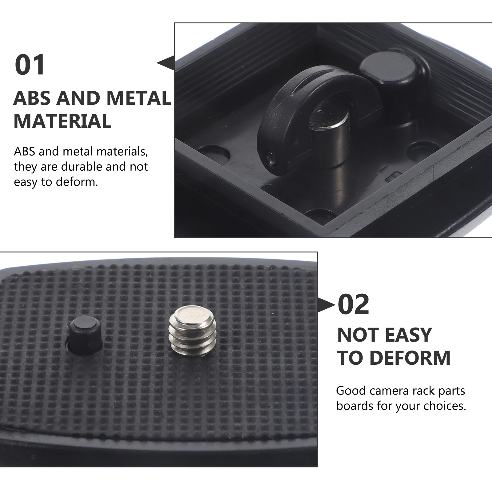 

2 Pcs Quick Release Plate Parts Rack Camera Simple Board Shelf Holder Wearproof Stand