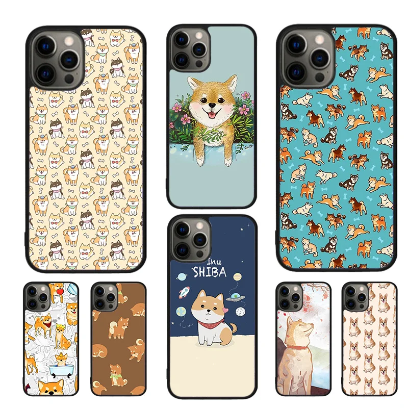 Divertida funda para teléfono móvil Shiba Inu para iPhone 16 15 14 12 13 mini 11 Pro MAX apple 6 7 8 Plus SE2020 Coque