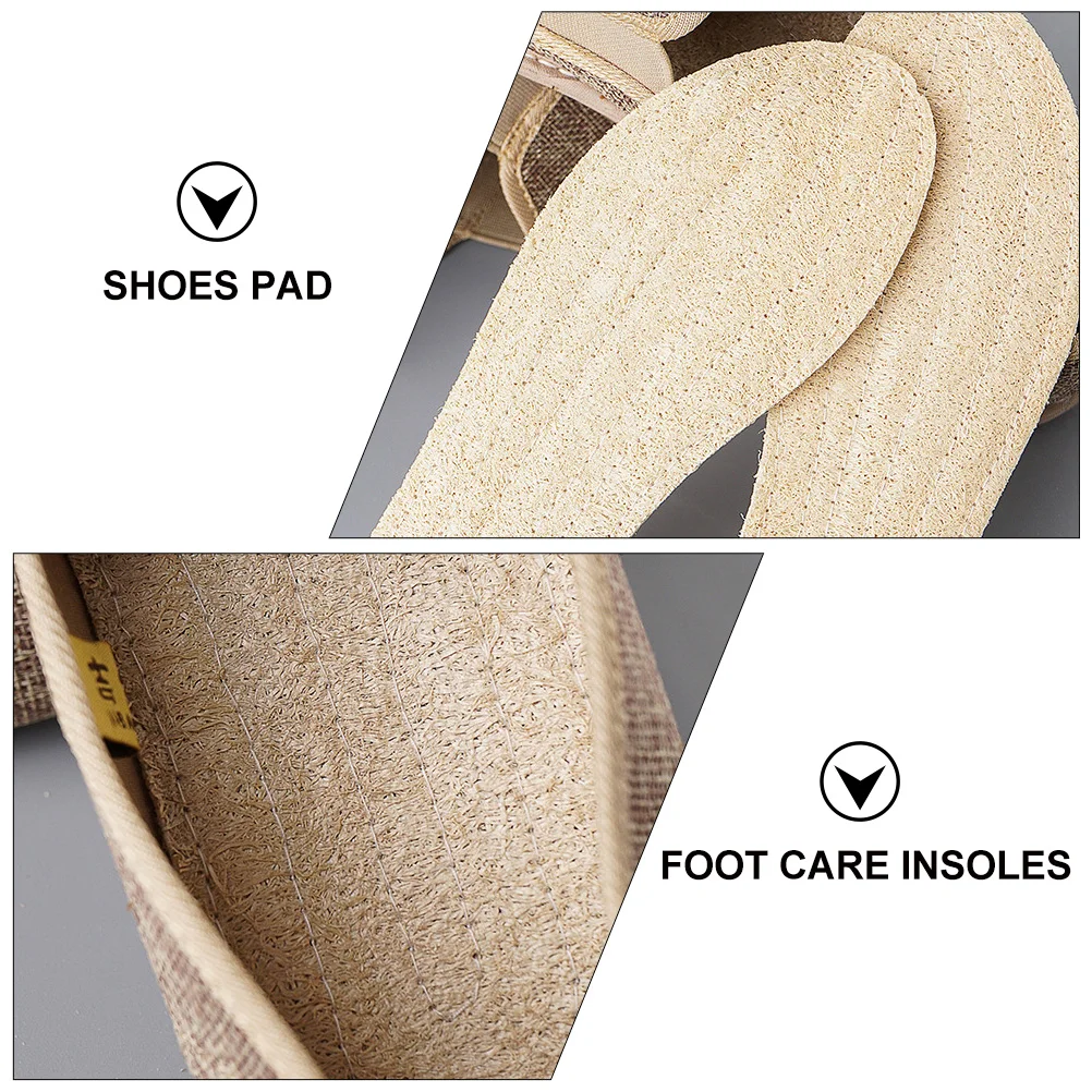 Loofah Insole Cushion Pad Wear-resistant Inserts Absorb Sweat Foot Care Insoles Men and Women