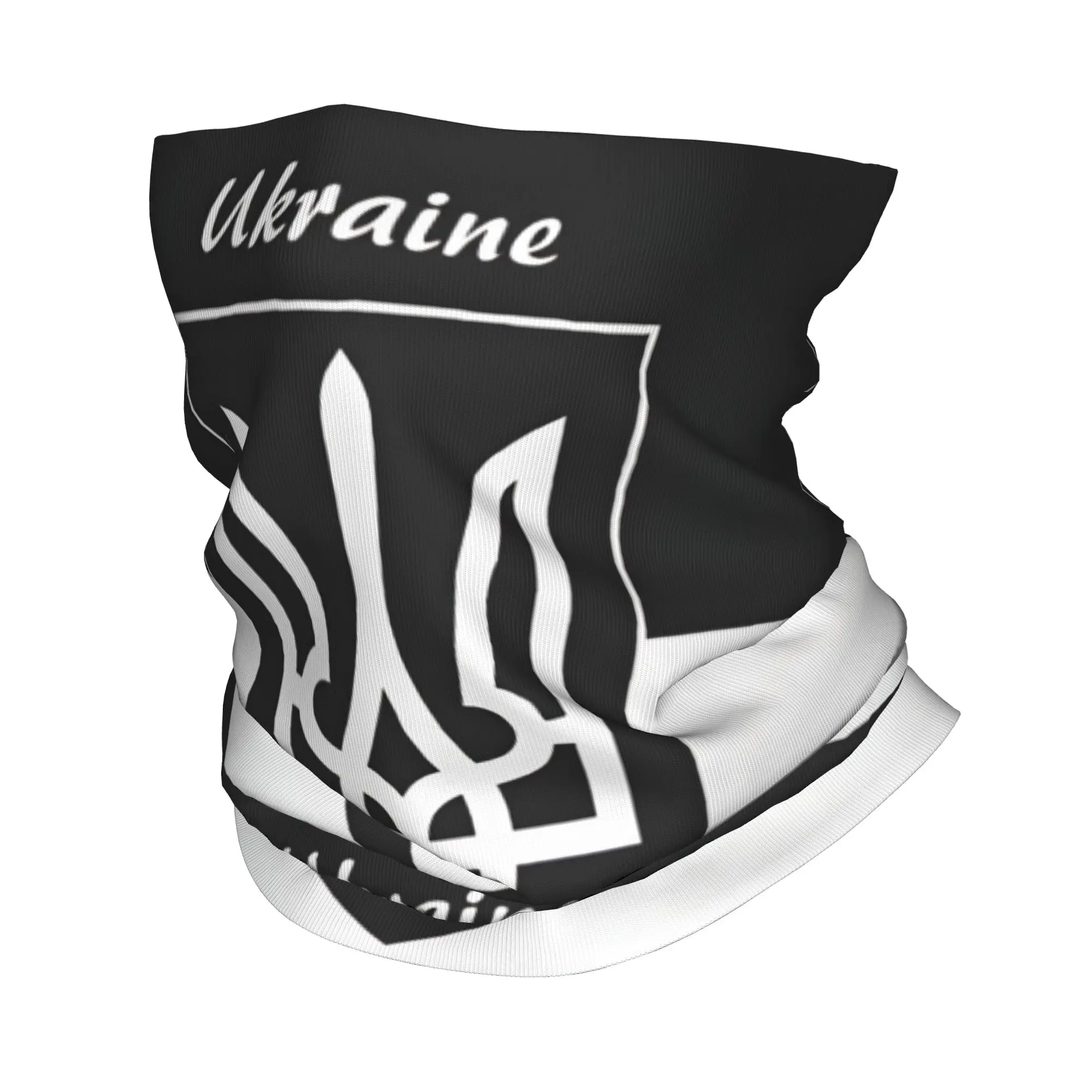 Ukraine Trident Shield Logo Bandana  Funny Cycling Mask Riding Fishing Sun Protection Balaclava Printed Soft Bike Tactical Mask