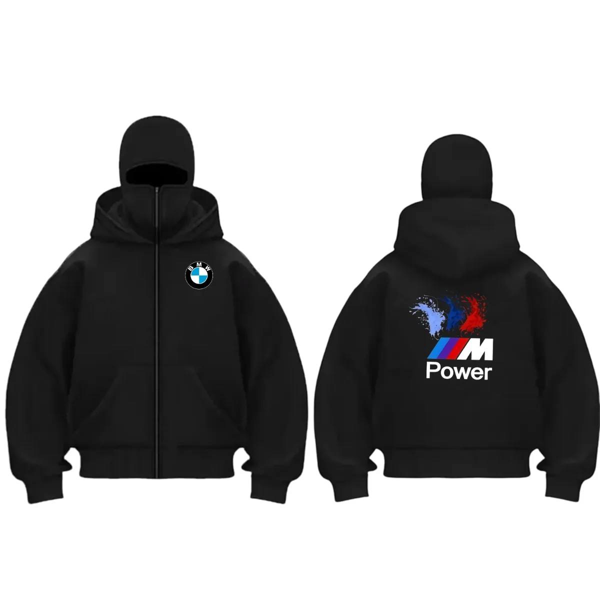 

BMW Series 2026 Trendy Hoodie Double Cap White Sweatshirt Streetwear Fashion Personalized New Arrival for Stylish Individuals